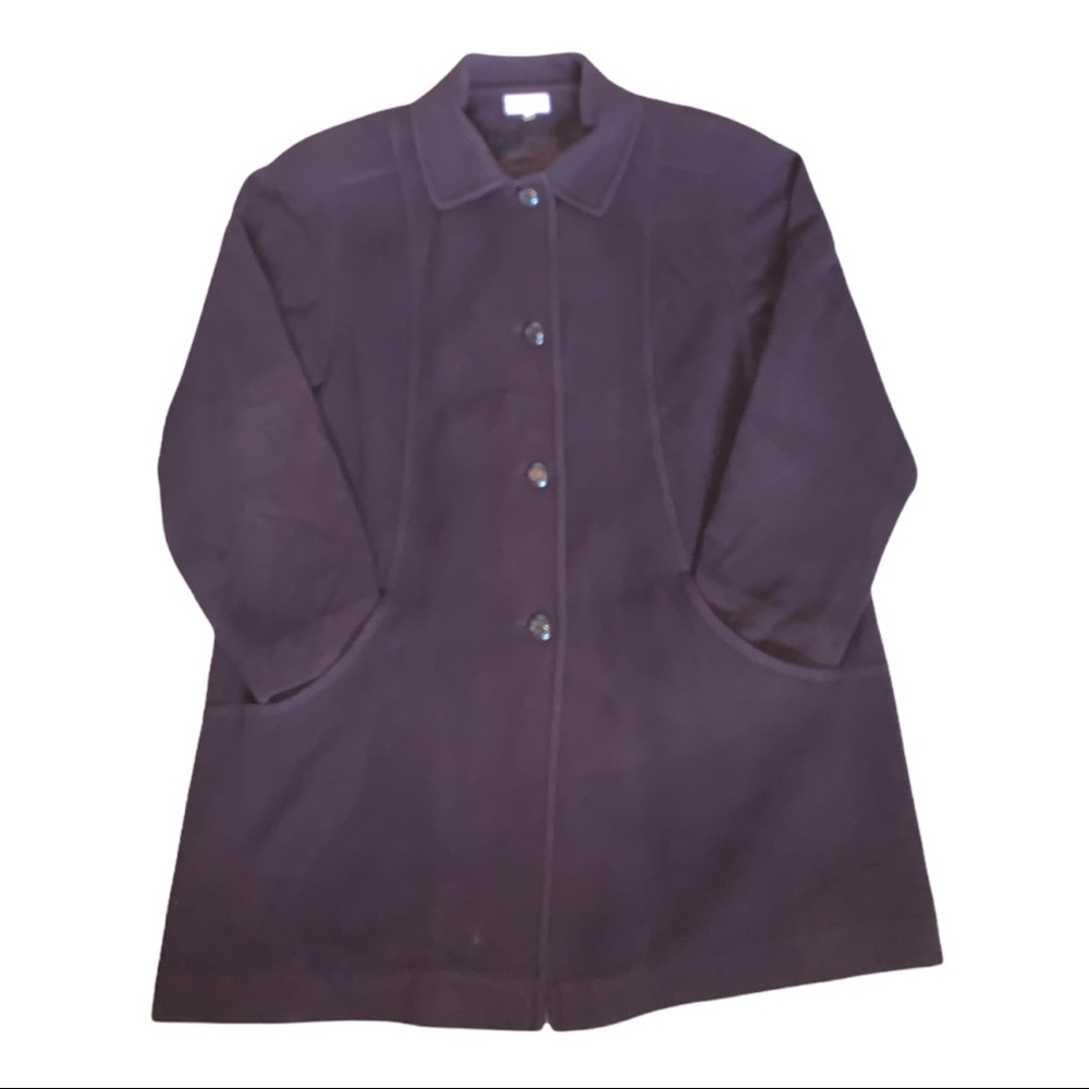 VTG D’Allaird Cashmere Wool Purple Pea Tent Coat PLUS 18